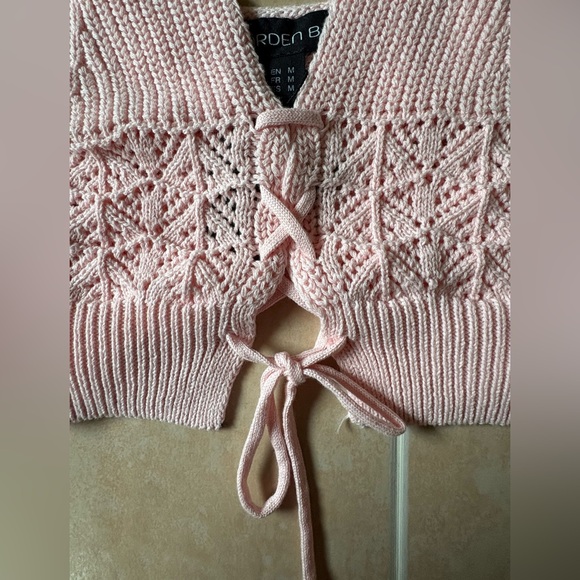 Rue 21 Arden B Pink Lace-Up Knit Bralette Medium - Picture 3 of 6